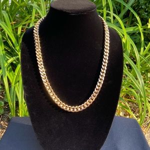 Gold chain 14k stamped Cuban 24in 10mm Box Style